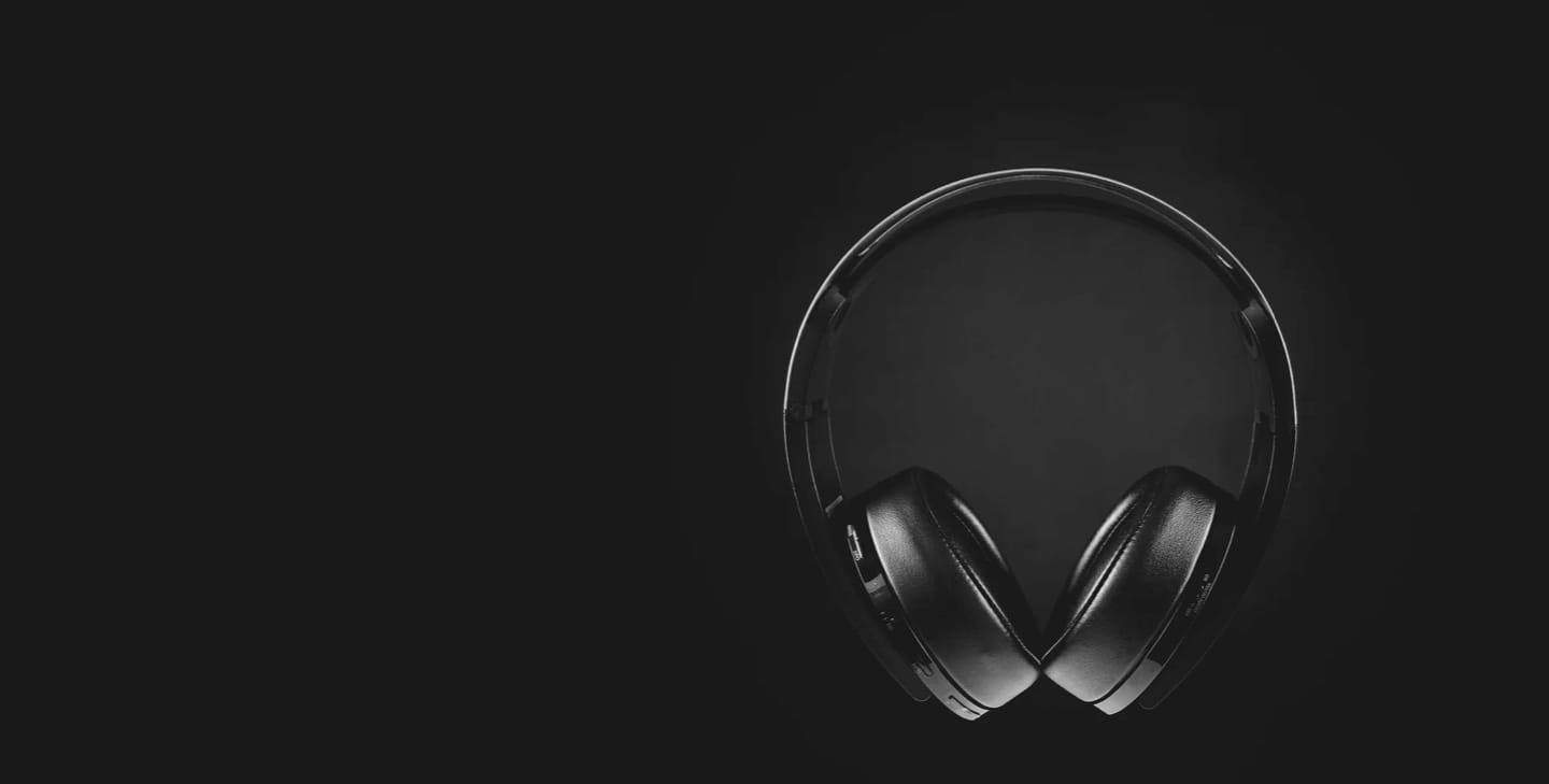 background picture of headphones